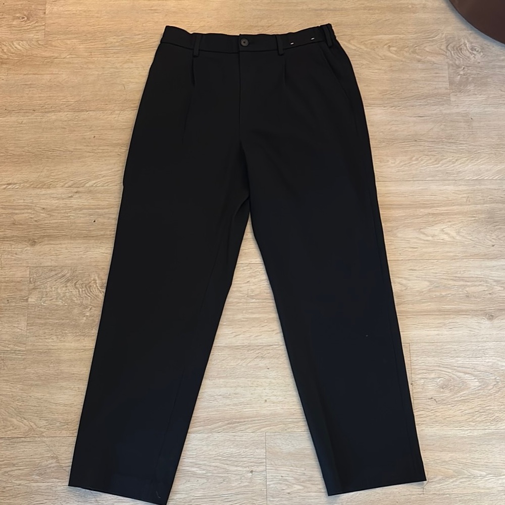Uniqlo Black Dress Pants Straight-Leg Full-Length
